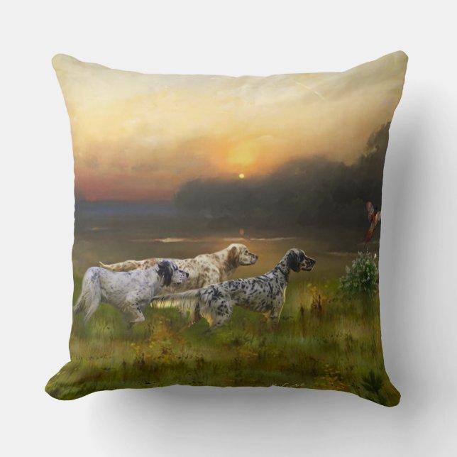 Setters Family  Throw Pillow (Front)