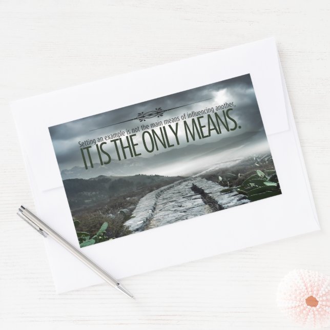 "Setting an example" Inspirational Quote Sticker (Envelope)