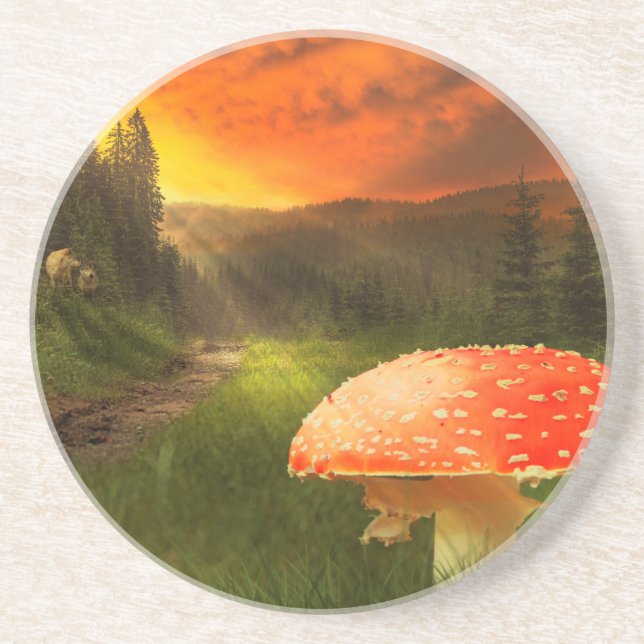 Setting Autumn Sun. Coaster (Front)