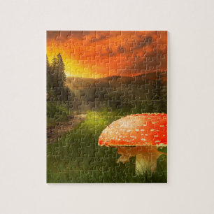 Setting Autumn Sun. Jigsaw Puzzle