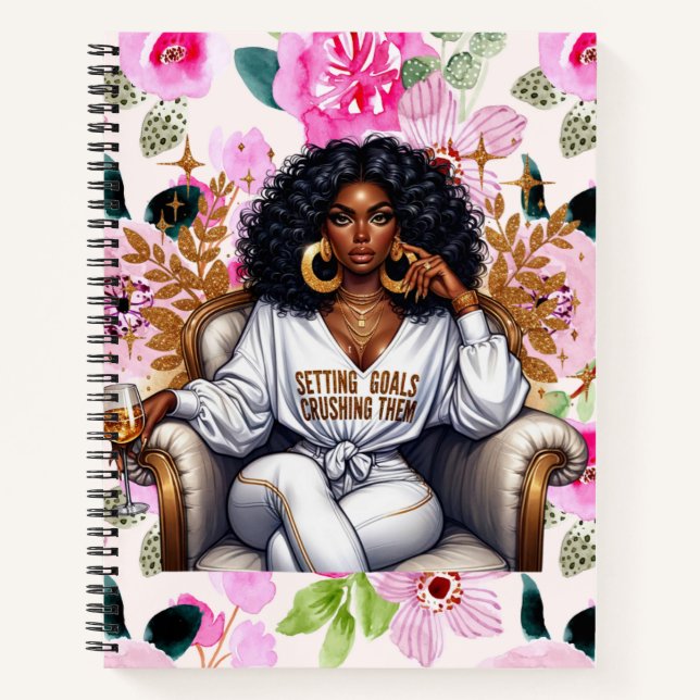 Setting Goals and Crushing Them Notebook (Front)