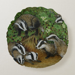 Setting Out Round Pillow