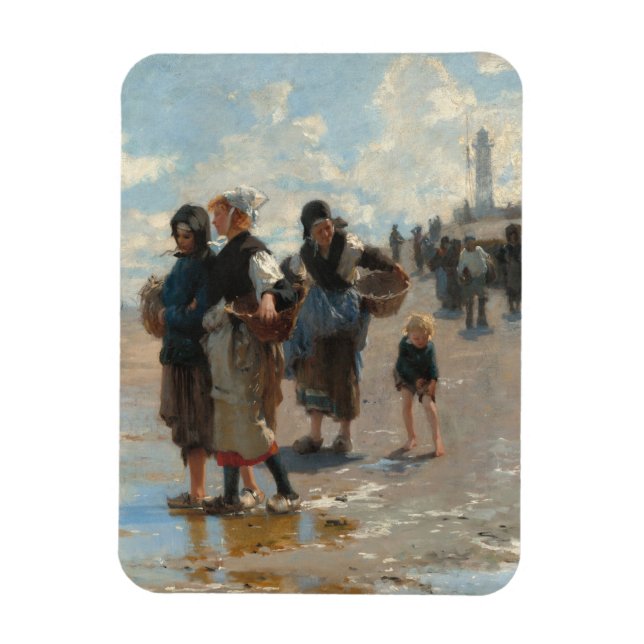 Setting Out to Fish by John Singer Sargent Magnet (Vertical)