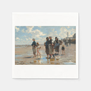 Setting Out to Fish by John Singer Sargent Napkin