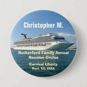 Setting Sail Family Group Cruise Name Badge CLF1 3 Inch Round Button