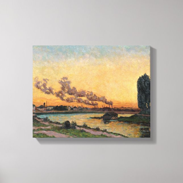 Setting Sun at Ivry, c.1872-73 Canvas Print (Front)