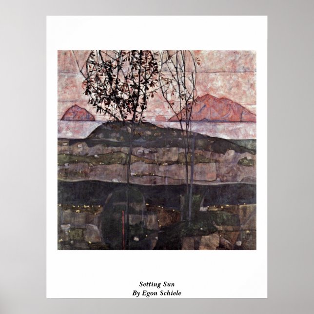 Setting Sun By Egon Schiele Poster (Front)
