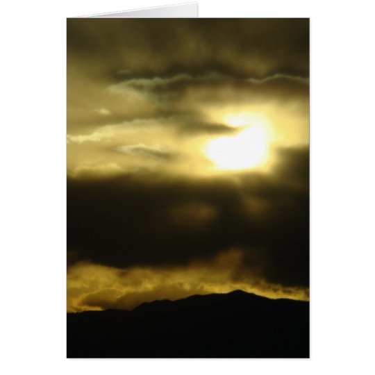 Setting sun card