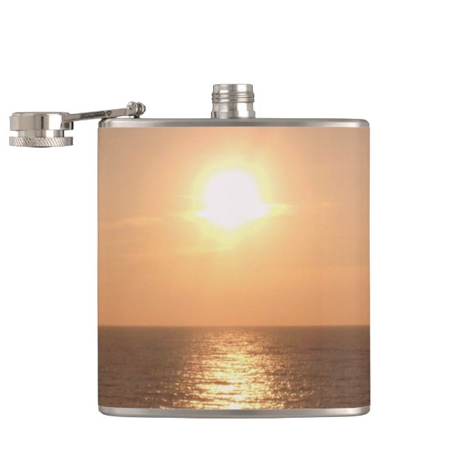 Setting Sun Hip Flask (Opened)