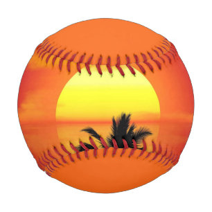 Setting Sun Red Tropics Palm Beach Baseball