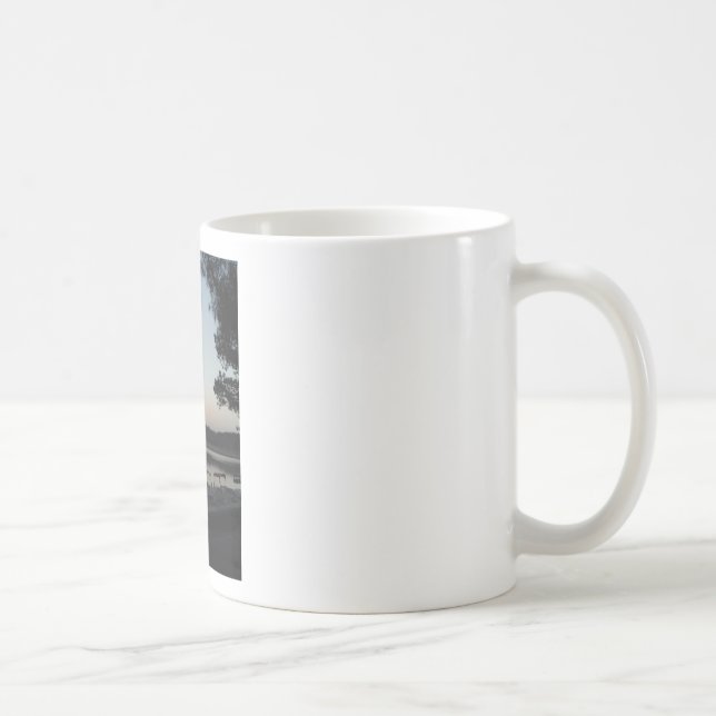 Setting Sun, Rising Moon  over  Lake Arrowhead Coffee Mug (Right)