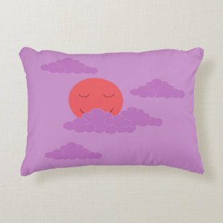 Setting Sun with Purple Clouds:  Accent Pillow
