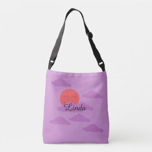 Setting Sun with Purple Clouds:  Lavender  Crossbody Bag