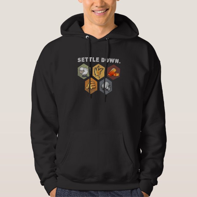 Settle Down Board Game Night Longest Settlers Shee Hoodie (Front)