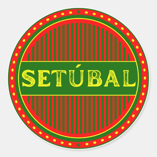 Setúbal City Pride Emblem – Portuguese Identity Classic Round Sticker (Front)