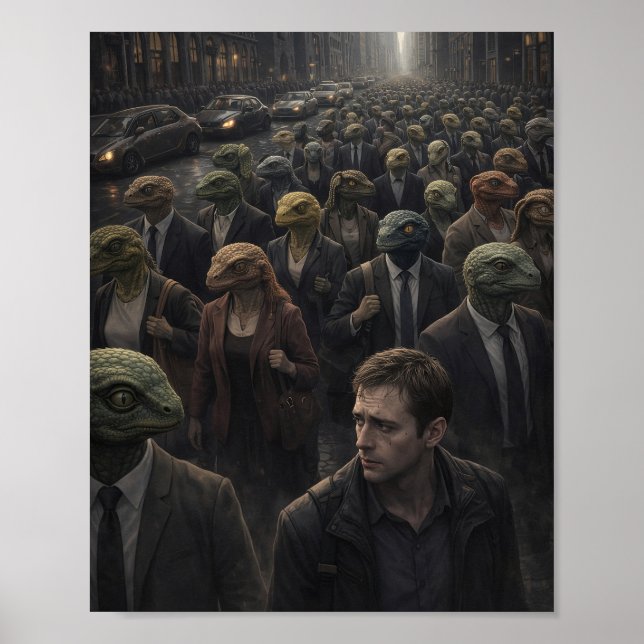 Seul parmi une autre affiche d'évolution (Devant)