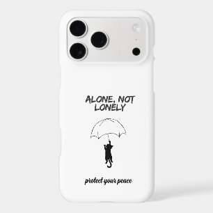 Seul, pas solitaire – Coque iPhone Chat modifiable