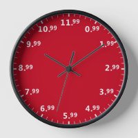 Seulement X 99 cents Horloge - Amusante Boutique A