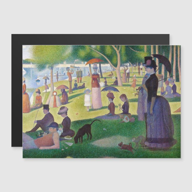 Seurat - A Sunday on La Grande Jatte Magnetic Card (Front/Back)
