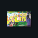 Seurat La Grande Jatte Canvas Print<br><div class="desc">Seurat La Grande Jatte canvas print. Oil painting on canvas from 1886. French neo-impressionist Georges Seurat’s most famous painting, A Sunday Afternoon on the Island of La Grande Jatte depicts park goers lounging by the lake on a sunny Sunday afternoon. A woman with a large bustle and a monkey on...</div>