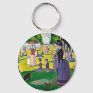 Seurat La Grande Jatte Key Chain