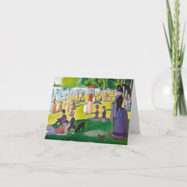 Seurat La Grande Jatte Note Card (Front)