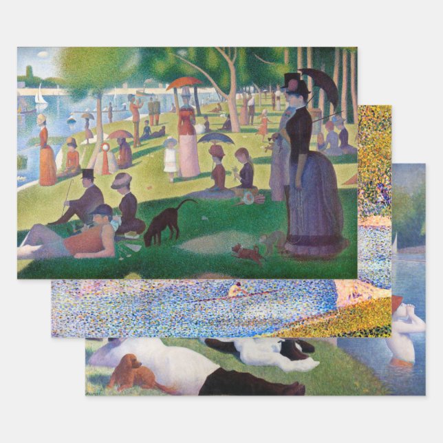 Seurat, Landscape Wrapping Paper Sheet (Set)