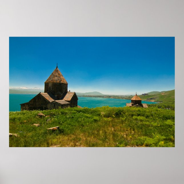 Sevan Monastery Landscape Poster (Front)