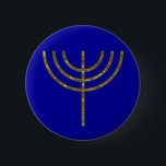 seven - arm light menorah candleholder rune 2 inch round button<br><div class="desc">seven - arm light menorah candleholder rune</div>