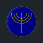 seven - arm light menorah candleholder rune 2 inch round button<br><div class="desc">seven - arm light menorah candleholder rune</div>