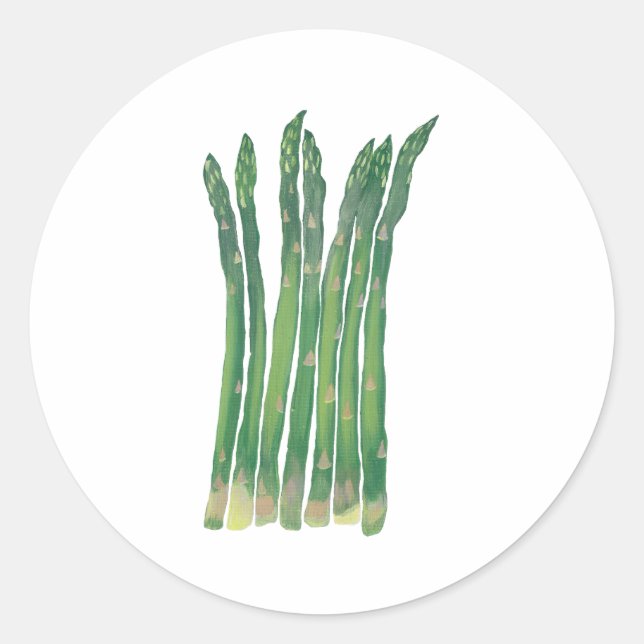 Seven Asparagus Spears on Food Stickers (Front)