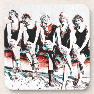 Seven Bathing Beauty Pals Coaster