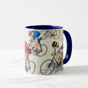 Seven Bicyclists Racing, 1897 Mug