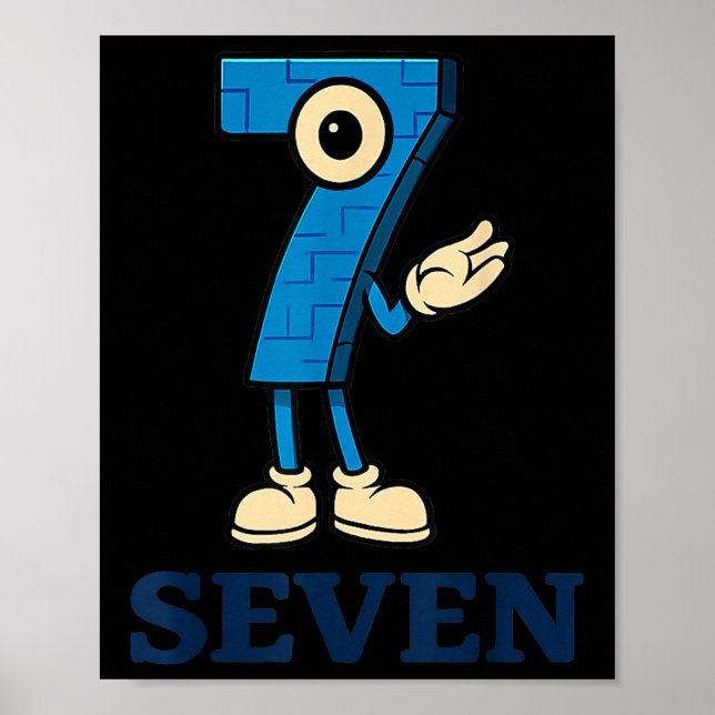 Seven Brainrot 67 Six Seven 6 7 Meme Custome  Poster (Front)