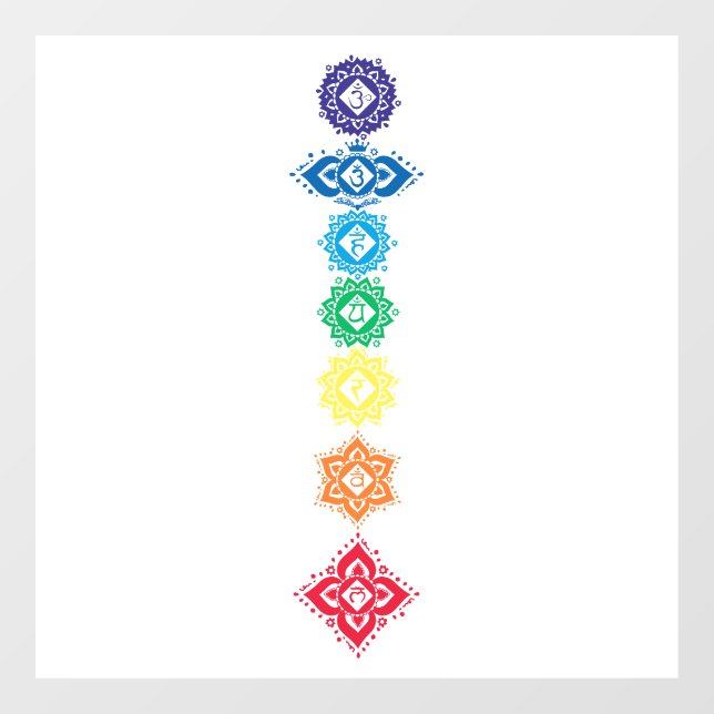 Seven Chakras 7 Window Cling (Sheet)