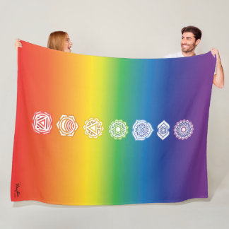 Seven Chakras Fleece Blanket