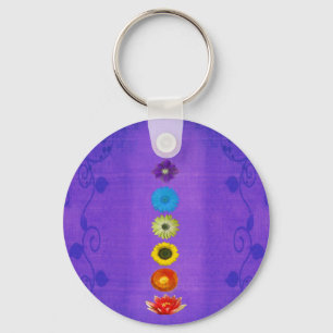 Seven Chakras Gift - Purple Keychain