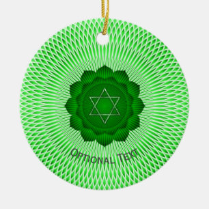 Seven Chakras Heart Chakra Yoga Design  Ceramic Ornament