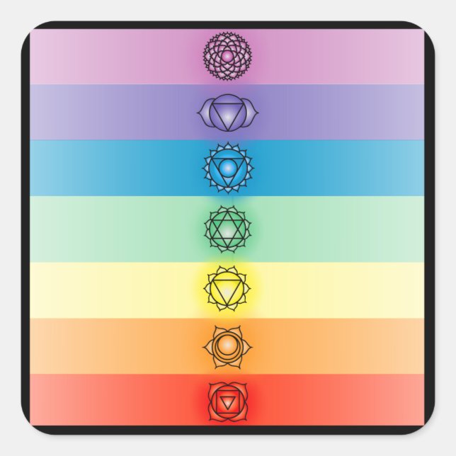 Seven Chakras Stickers (Front)