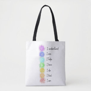 Seven Chakras Yoga  Tote Bag
