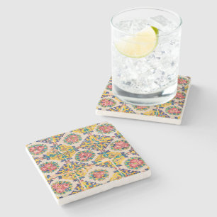 Seven-colour persian tile stone coaster