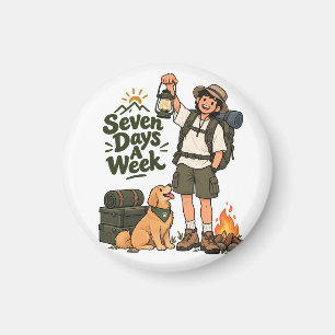 Seven Days A Week Camping AdventuriPad Smart Cover Magnet