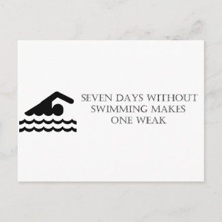 Seven Days Without Swimming Makes One Weak Postcard