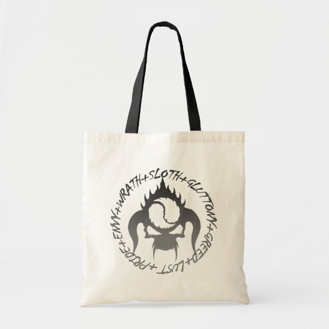 Seven deadly sins budget tote bag (Front)