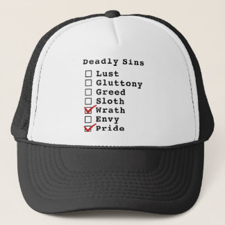 Seven Deadly Sins Checklist (0000101) Trucker Hat