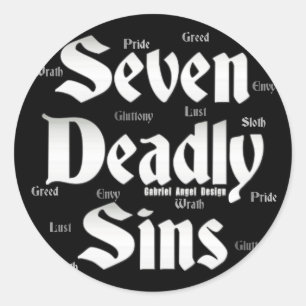 Seven Deadly Sins Logo Classic Round Sticker