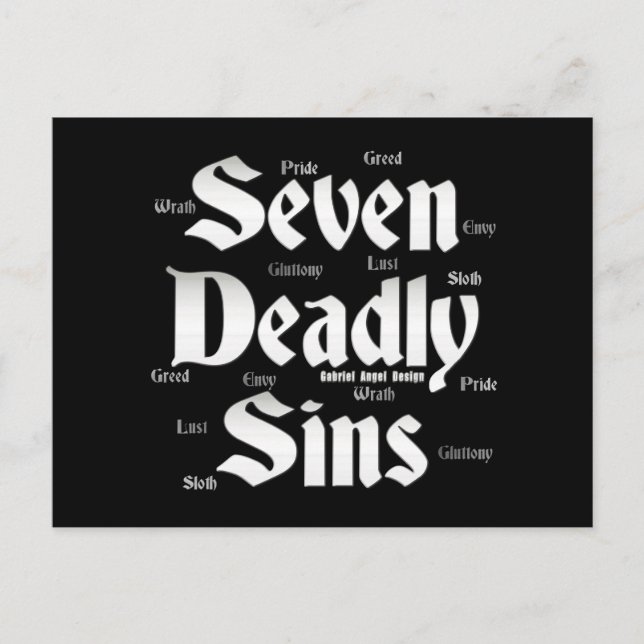 Seven Deadly Sins Logo Postcard (Front)
