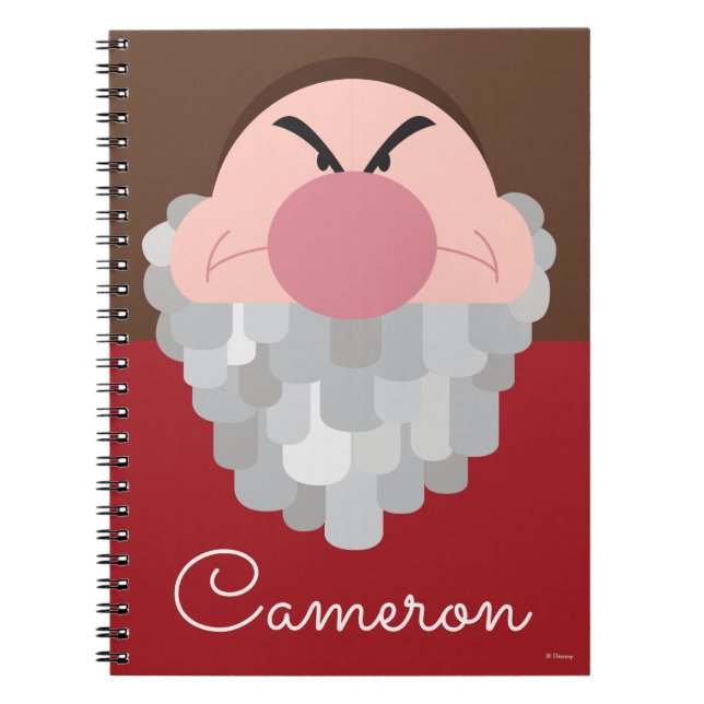 Seven Dwarfs - Grumpy Character - Personalized Notebook (Front)