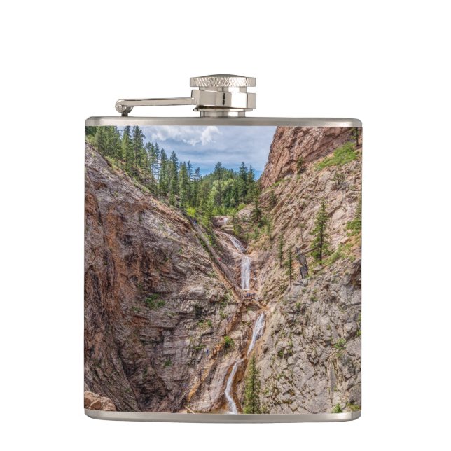 Seven Falls Colorado Hip Flask (Front)