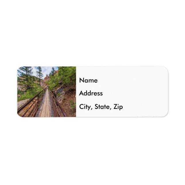 Seven Falls Walkway Bridge Address Label (Front)